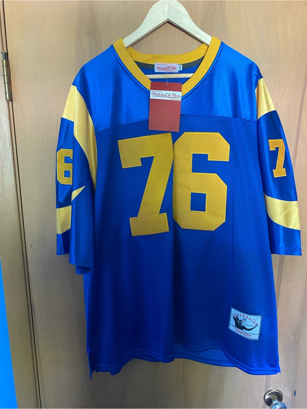Mitchell & Ness Los Angeles Rams Rosey Grier Throwback Football Jersey #76